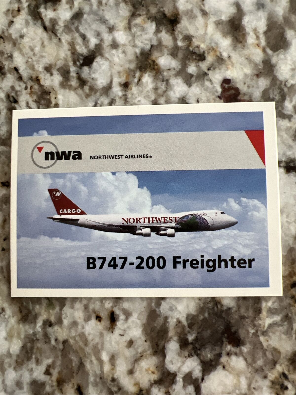 Northwest Airlines aircraft trading card