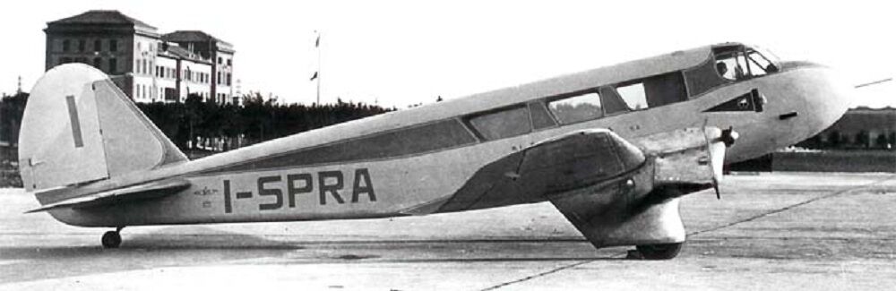 Ca-308 Borea Caproni Italy Airplane Desktop Dry Wood Model Large 