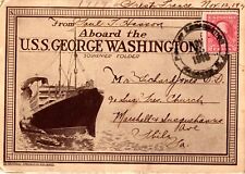 C. 1918 U.S.S. GEORGE WASHINGTON  Troopship Souvenir Photo Mailer w/ 10 Images picture