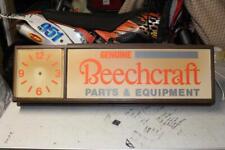 Vintage Beechcraft Parts Equipment Lighted Sign Clock Aviation Plane Cessna picture
