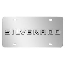 Chevrolet Silverado 3D Nameplate Mirror Chrome Stainless Steel License Plate picture