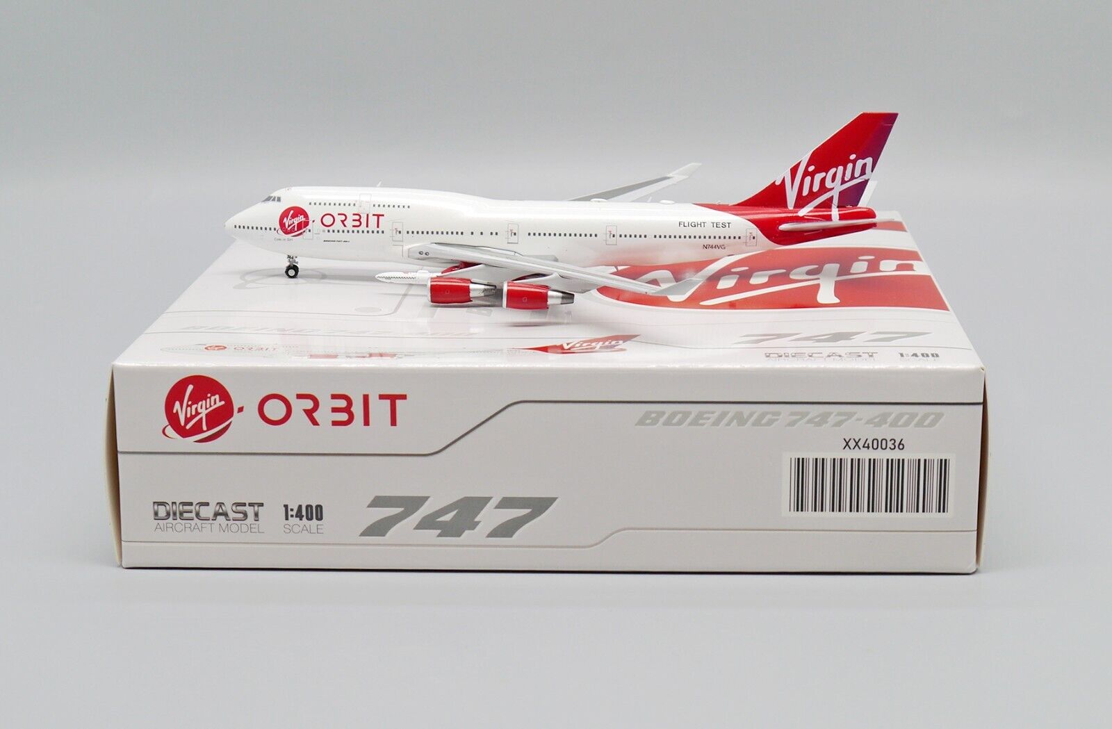 Virgin Orbit B747-400 Reg: N744VG Scale 1:400 JC Wings Diecast model XX40036