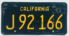 1963 Black California Commercial License Plate Truck Plate  picture