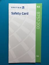 UNITED AIRLINES SAFETY CARD--757-200--REV#2 picture