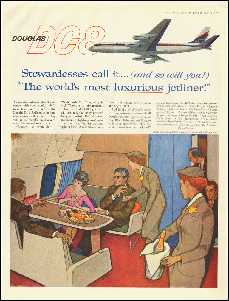 1959 vintage ad, Douglas DC-8, \'World\'s Most Luxurious Airliner\' -021312
