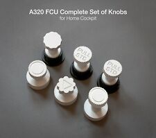 AIRBUS A320 - A330 - A340 - A380 FCU Full Set of Knobs (Grey) for Homecockpit picture