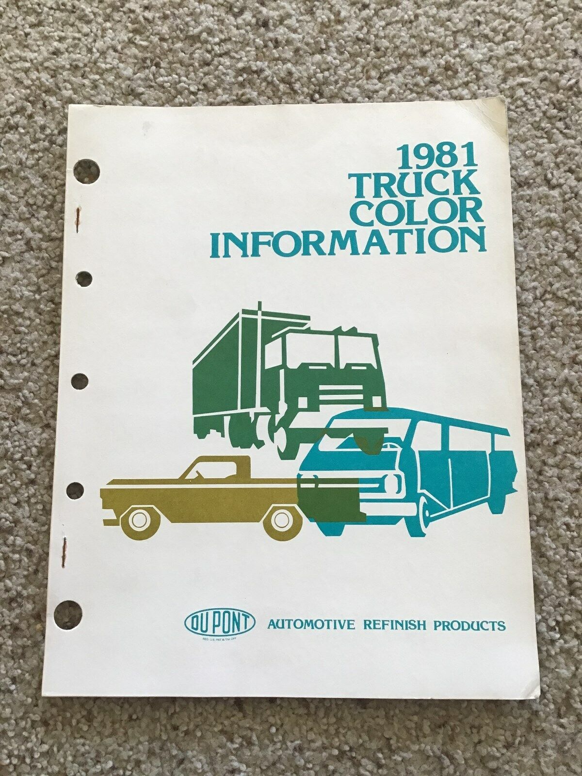 1981 Dupont truck color information catalogue.