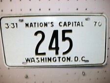 DISTRICT OF COLUMBIA  = 1970 =  LOW NUMBER   = LICENSE PLATE = #245 picture