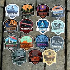 Star Wars National Park Sticker Collection, Set of 15 Complete set of series picture