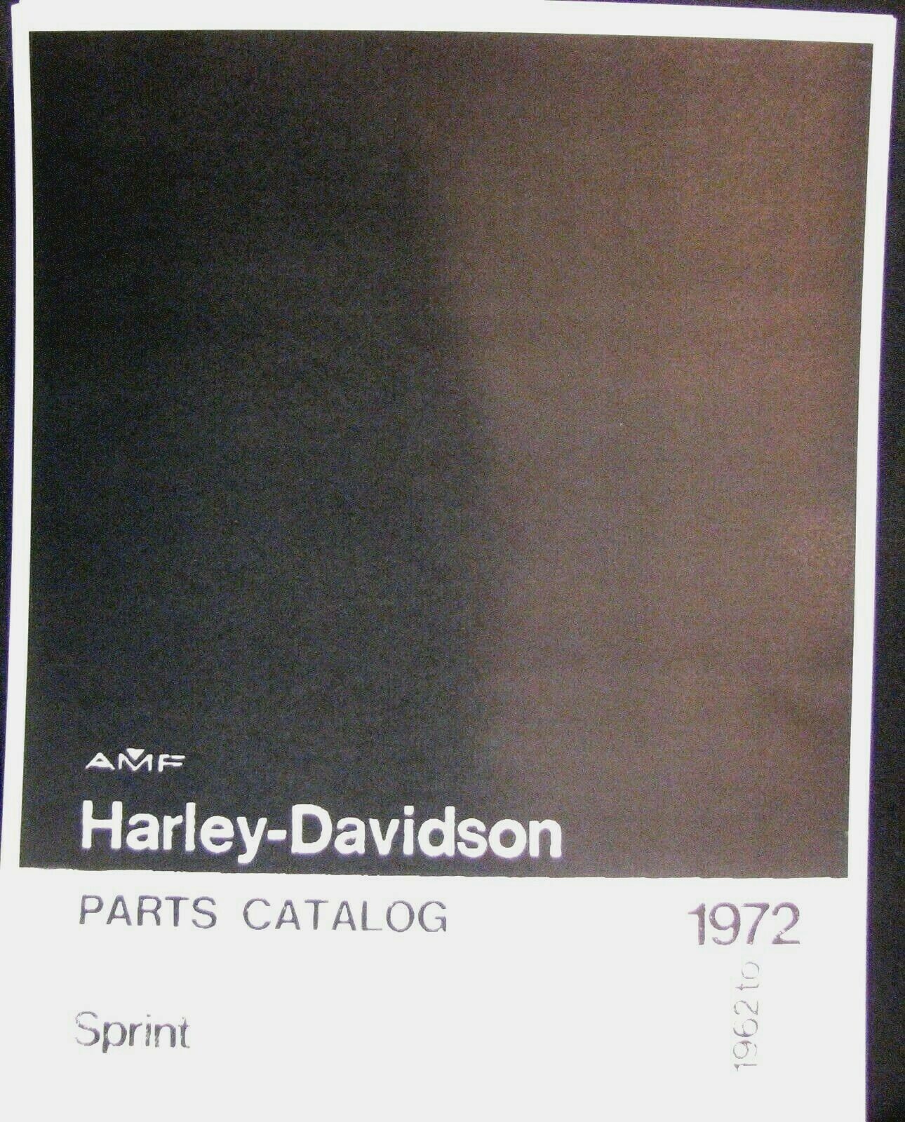 1962-1972 Harley-Davidson Parts Catalog Sprint Mdls. C-H-SS-SX W /Supplement