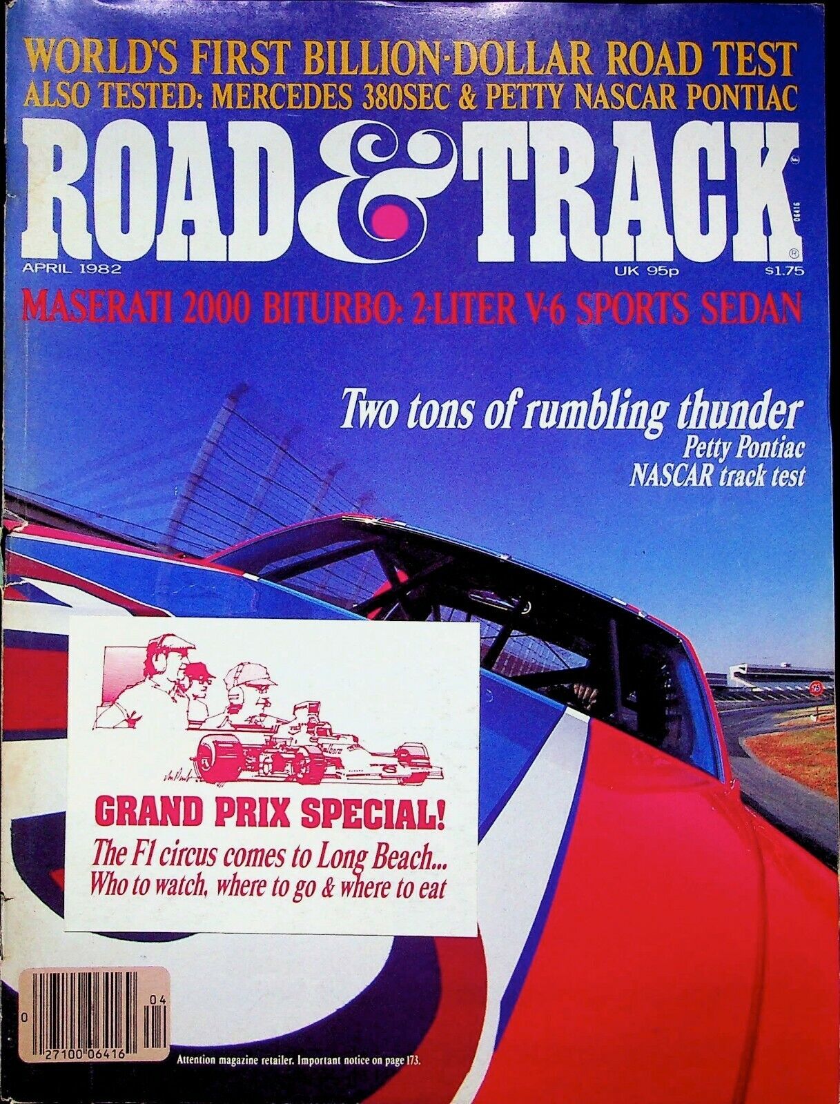 MASERATI 2000 BITURBO - ROAD & TRACK MAGAZINE, APRIL 1982 VOLUME 33. NUMBER 8
