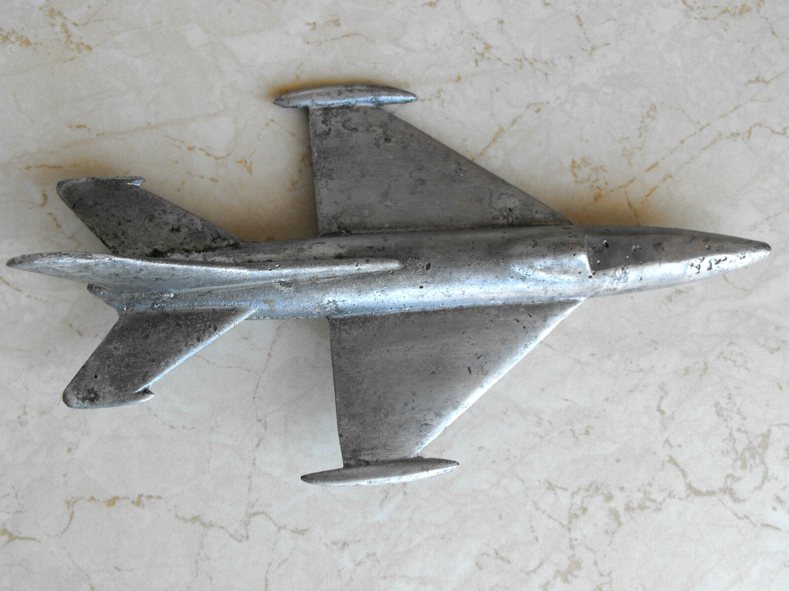 Vintage 50's Rare Aluminium Industries Military Fighter model Airplane toy