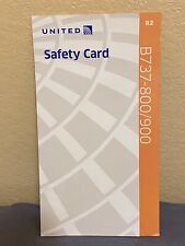 United Airlines Boeing 737 -800/900 Aircraft Passenger Safety Card R2 DECENT  picture