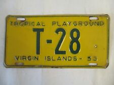 1953 Virgin Islands License Plate Tag SELDOM SEEN picture