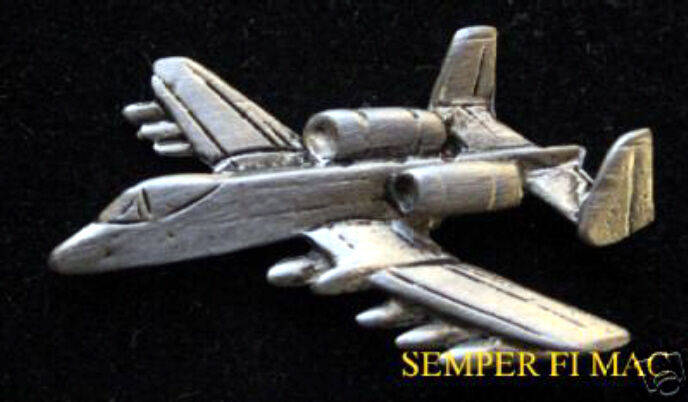 A-10 THUNDERBOLT II WARTHOG PEWTER HAT LAPEL PIN MADE IN US AIR FORCE GIFT WOW
