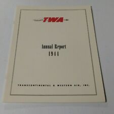 RARE VINTAGE TWA TRANSCONTINENTAL & WESTERN AIR 1944 ANNUAL REPORT picture