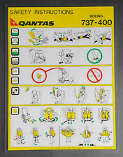 Qantas Boeing 737-400 Safety Card picture