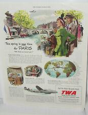 Original 1949 TWA Air Lines Magazine Advertisement picture