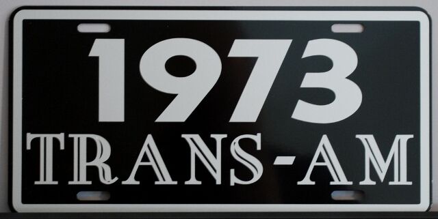 1973 73 PONTIAC TRANS-AM LICENSE PLATE TRANS AM 400 455 SUPER DUTY RAM AIR HURST