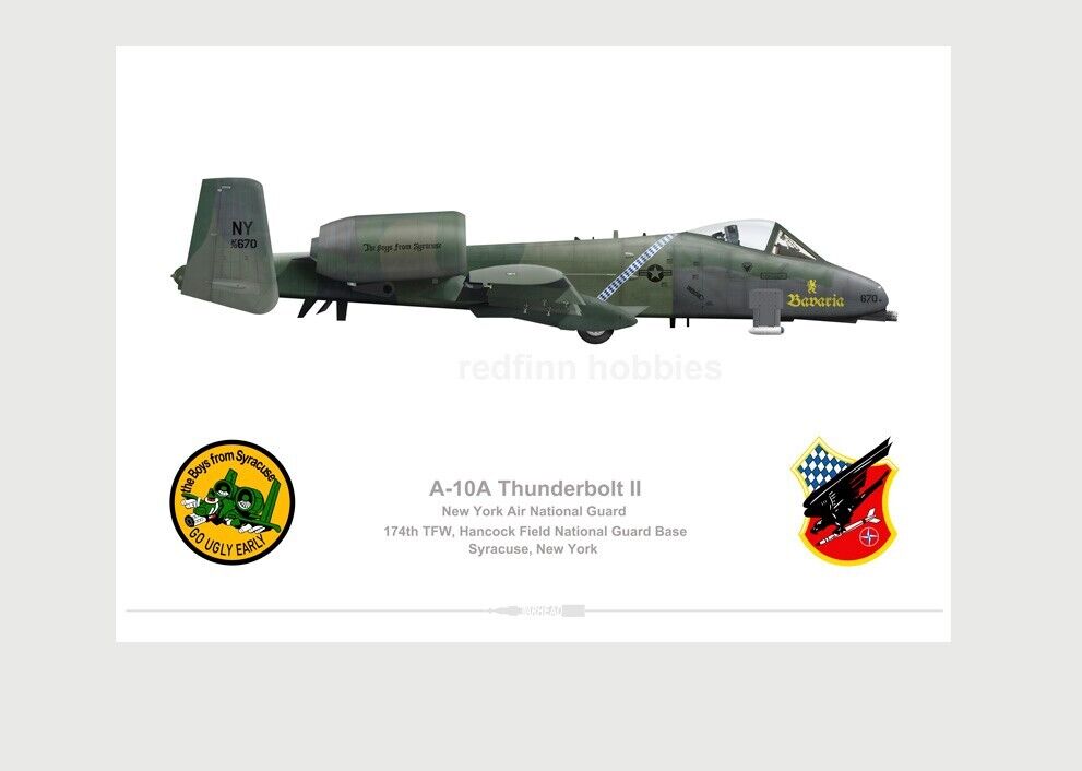 Warhead Illustrated SE A-10A Thunderbolt II 174th TFW, New York ANG Print