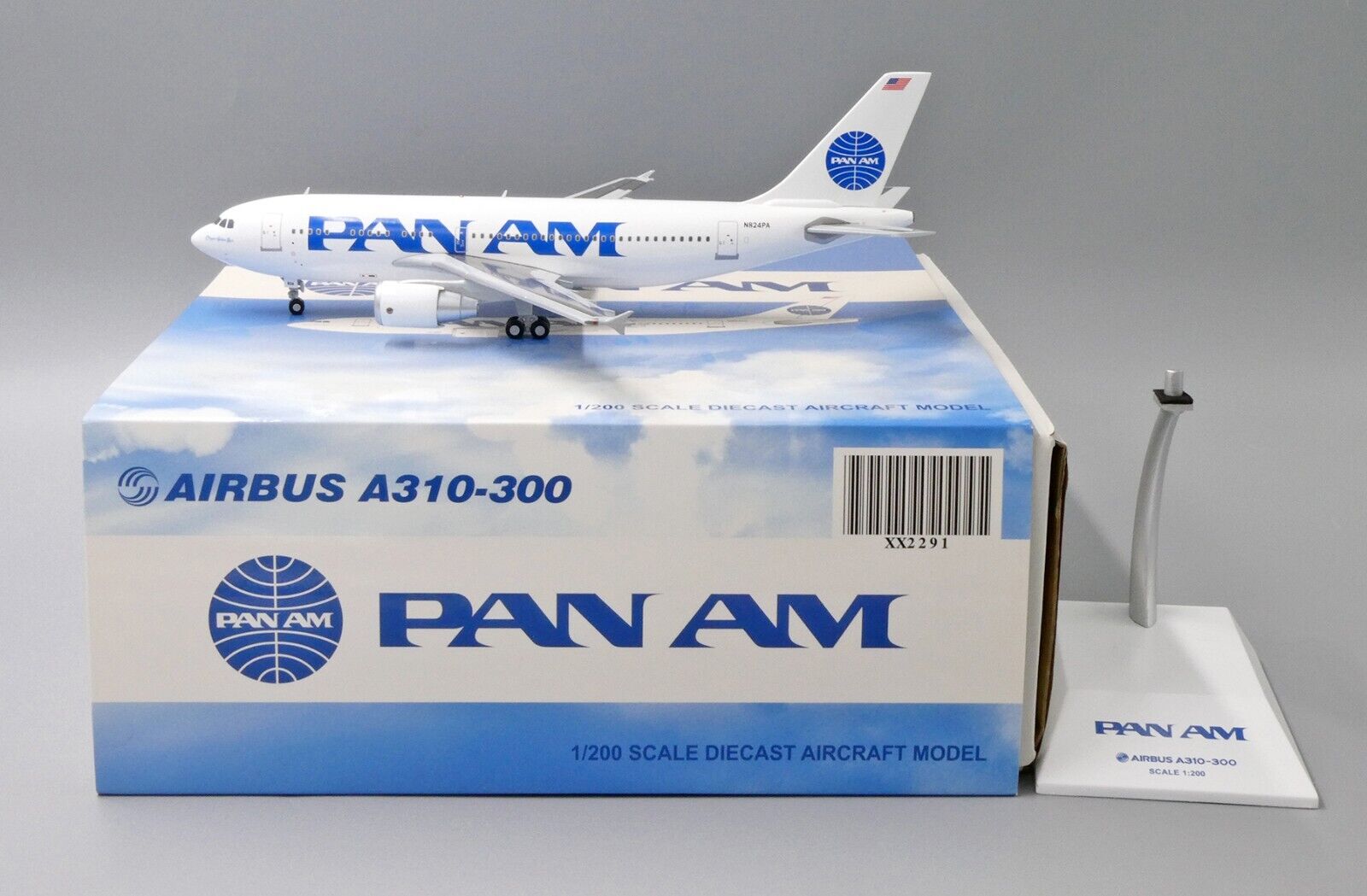 Pan Am A310-300 Reg: N824PA JC Wings Scale 1:200 Diecast model XX2291 (E)