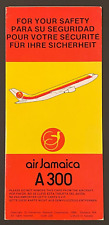 Air Jamaica Airbus A300 Safety Card - 1984 picture