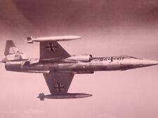 Lockheed F104G DA107 Starfighter Aircraft in Flight Vintage Glossy B and W Photo picture
