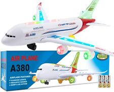 New Airplane Toys for Kids, Bump and Go Action Airbus A380 Model Airplane Toys picture