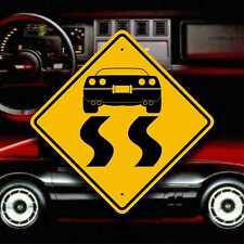 Corvette C4 - Burnout Sign - Aluminum Highway Style Placard - Fun Garage Decor  picture