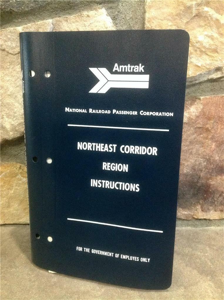 Vintage 1979 & 1983 Amtrak Northeast Corridor Region Instructions Timetables