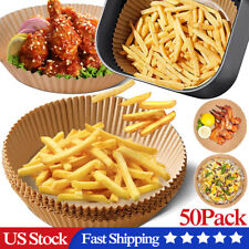 50x Air Fryer Disposable Paper Liner Mat Non-stick for Baking Roasting Oil-proof picture