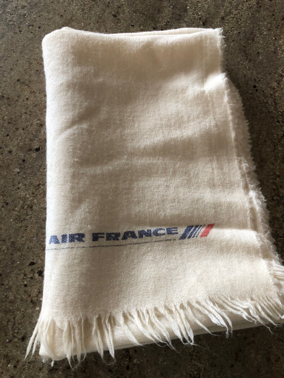 AIR FRANCE 100% Wool Vintage Lap Blanket