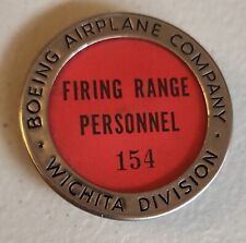 Vintage Boeing Aircraft Company - Wichita Div. firing range employee ID badge picture