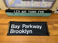 NY NYC SUBWAY 2 LINE ROLL SIGN BAY PARKWAY BROOKLYN GRAVESEND MIDWOOD OCEAN PKWY picture