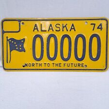 ALASKA North To The Future 00000 Vintage 1974 License Plate picture
