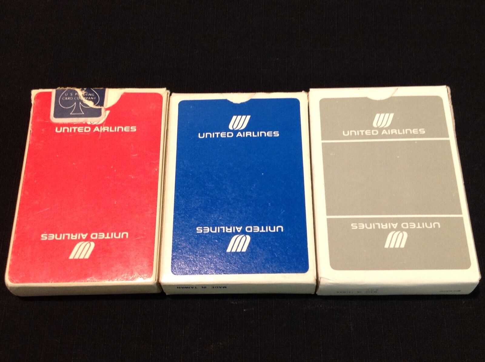 Playing Cards United Airlines Transportation Aviation Lot of 3 Vintage Decks