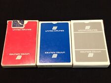 Playing Cards United Airlines Transportation Aviation Lot of 3 Vintage Decks picture