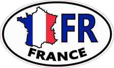5X3 Oval FR France Sticker Vinyl Travel Vehicle Bumper Flags Cup Flag Map Decal picture
