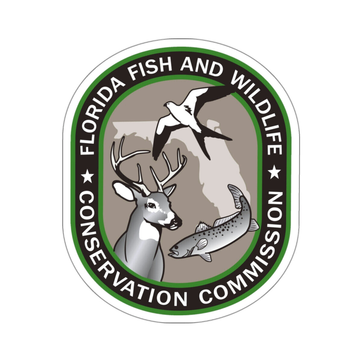 Florida Fish and Wildlife Commission STICKER Vinyl Die-Cut Decal