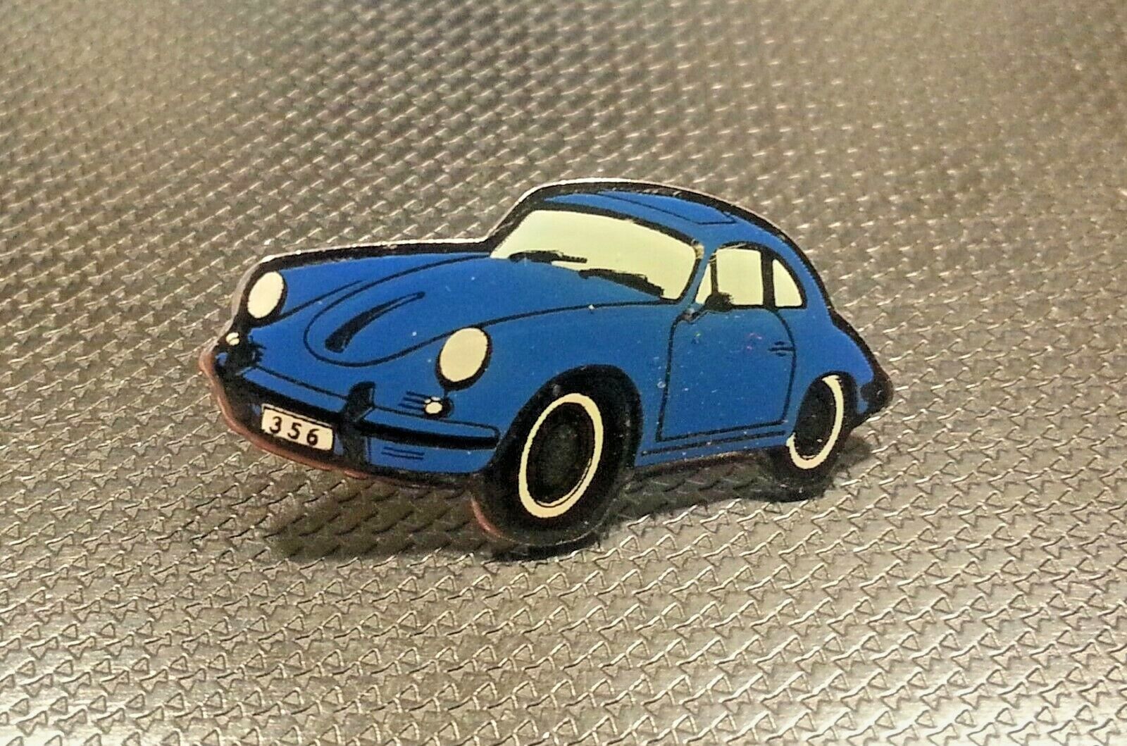 Porsche Pin 356 Blue Glazed - Dimensions 27x14mm