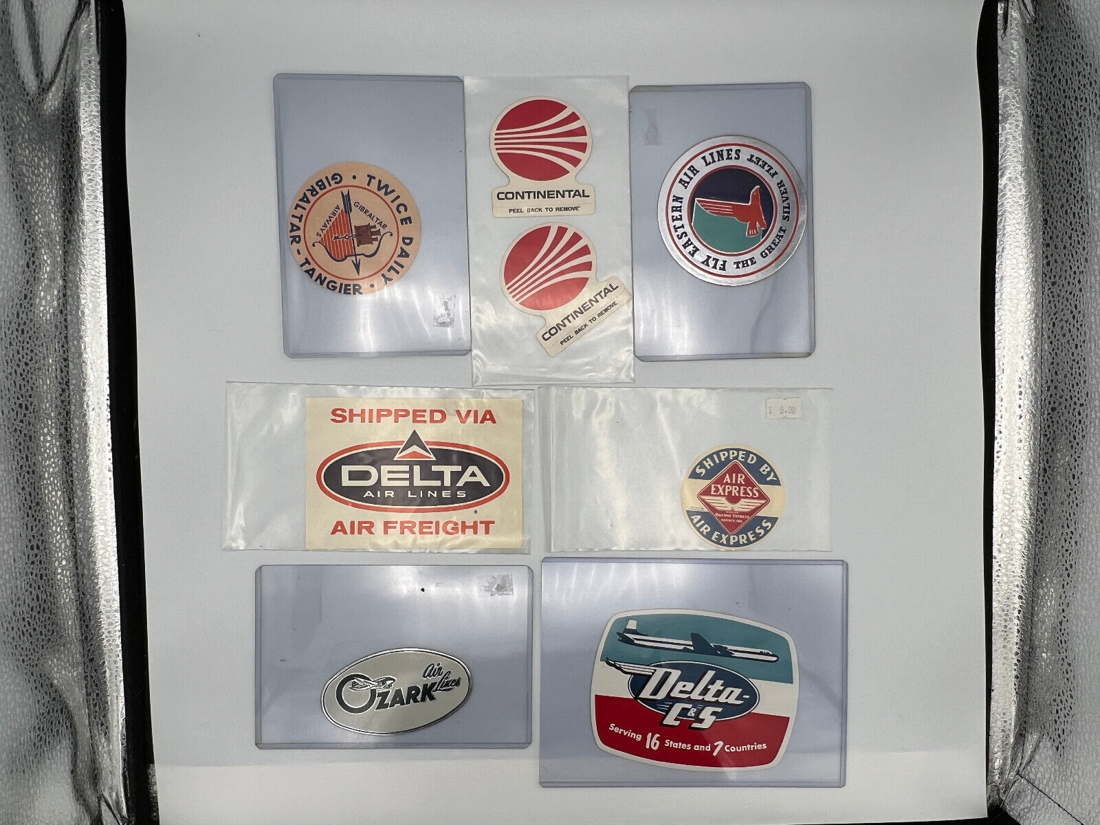 Vintage Lot of 8 Various Airline Decals