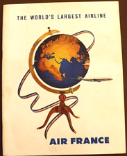 AIR FRANCE BOOKLET 1958 PROGRAM 48 PAGES AIRLINE aviation picture