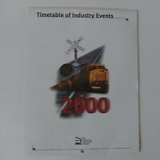 CSX Transportation 2000 Timetable Of Industry Events Calendar Very Good  picture