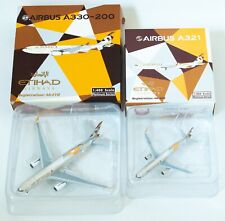 LIMITED ED ETIHAD AIRWAYS 1:400 SCALE AIRBUS A330-200 A6-EYD & A321 A6-AED MODEL picture