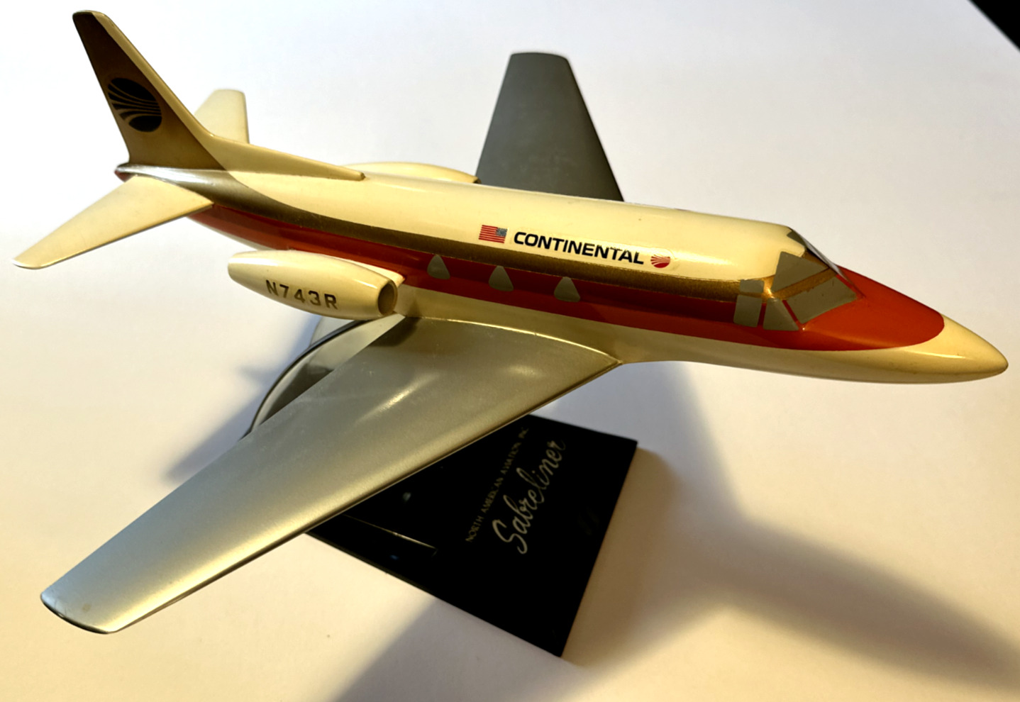 North American Saberliner Continental Airlines Display Model - RARE