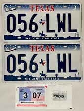 2007 TEXAS Space Shuttle License Plate Pair TX #056-LWL picture