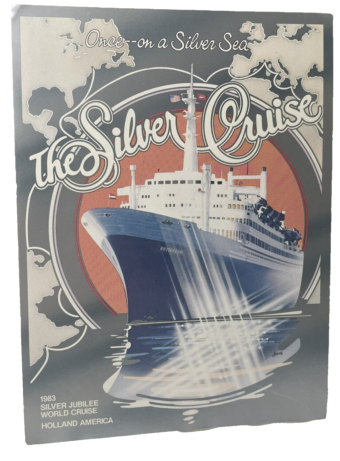S S Rotterdam Silver Cruise Holland America Postcard 1983 Ship Silver Seas