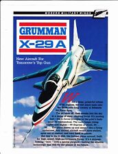 Grumman X-29A Experimental Fighter Jet Spec Sheet Fact Card picture