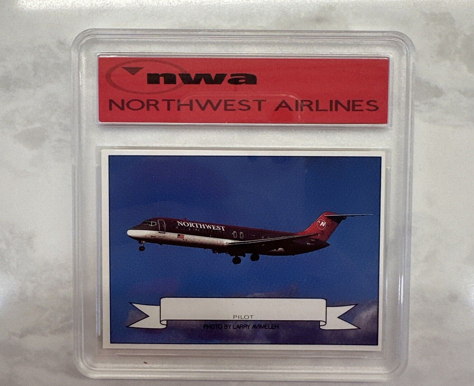 NORTHWEST AIRLINES PILOT TRADING CARD RARE BOEING DC-9  HARD CASE MINT HTF 1990s