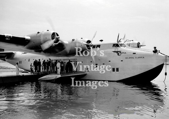  Pan Am Clipper B-314 Photo Atlantic  Clipper Flying Boating Boarding passengers